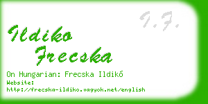 ildiko frecska business card