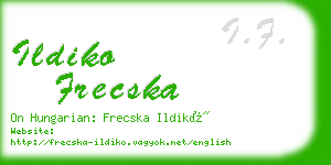 ildiko frecska business card